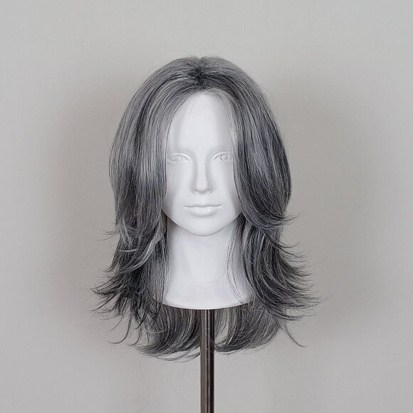 Grey Layered Medium Wig - Picture 12 of 12